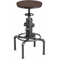 Costway Barhocker höhenverstellbar, 59,5-75 cm, Barstuhl aus Holz und