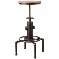 Costway Barhocker, Bistrohocker Industriell Drehstuhl Fußstütze, höhenverstellbar drehbar,