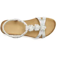 LASCANA Sandale LASCANA "Sommerschuh", Damen, Gr. 42, silber (silberfarben),