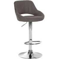 CLP Barhocker Milet Stoff dunkelgrau chrom