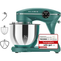 Klamer Küchenmaschine 1800W, Knetmaschine mit 6 Liter Edelstahl Schüssel,