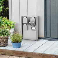 Longlife LED Gartensteckdosensäule für außen IP44 eckig 23cm -