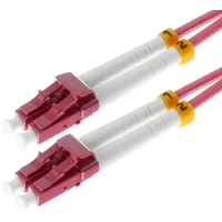 Helos LWL Patchkabel LC/LC Duplex 50/125μm OM4 erikaviolett 2,0m