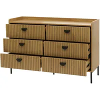 Mendler Kommode HWC-O39, Highboard Schrank, 6 Schubladen Melamin MDF