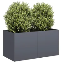 VidaXL Pflanzkübel Anthrazit 80x40x40 cm Kaltgewalzter Stahl