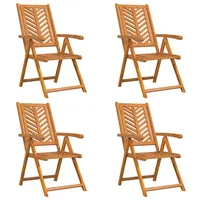VidaXL Gartenstühle 4 Stk. Verstellbar Massivholz Akazie