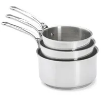 De Buyer INOX Milady 3 Stielkasserollen, Edelstahl, Silber, 16