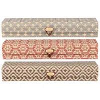 Ib laursen Schachtel, 3er Set mit Muster länglich Bambus,