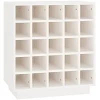 VidaXL Weinregal Weiß 55,5x34x61 cm Massivholz Kiefer