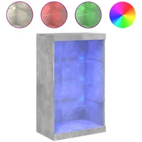 VidaXL Sideboard mit LED-Leuchten Betongrau 60,5x37x100 cm