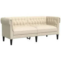 VidaXL 2-Sitzer-Sofa Chesterfield Leinen