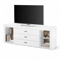 Stella Trading TV-Lowboard Rosalie weiß Eiche Evoke Coast Nachbildung