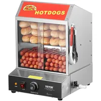 Vevor Hot Dog Dampfgarer, 27L, 2-stufiger Hot Dog Hütten-Dampfgarer,
