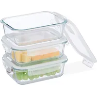 Relaxdays Frischhaltedose 1040 ml 3 St.