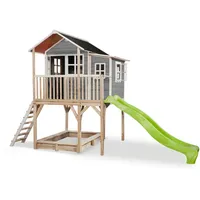 EXIT TOYS Spielturm, grau, Holz, Zeder, 190x269x444 cm, Outdoor