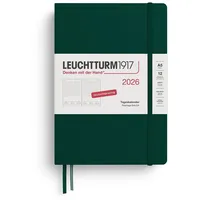 Leuchtturm1917 372595 Tageskalender Medium (A5) 2026, 12 Monate, Forest