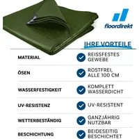 Floordirekt Abdeckplane 140 g/m2 Grün