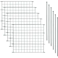 Estexo Teichzaun Gartenzaun 11tlg Set Zaun 5 Zaunelemente Gitterzaun