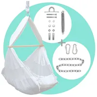 AMANKA Baby Federwiege mit 100cm Kette - Schwerlast Deckenhaken