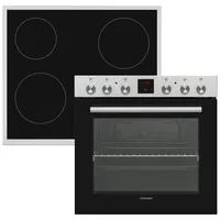 Telefunken Einbauherd-Set | mit Glaskeramik-Kochfeld | Backofen mit Ober-Unterhitze