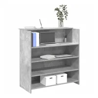 VidaXL Empfangstheke Betongrau 100x50x103,5 cm Holzwerkstoff