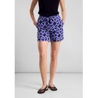 STREET ONE Damen A377875 Paperbag Shorts Mit Print, Violet