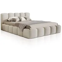 Juskys Polsterbett Catania - Bubble Design - gepolstert -