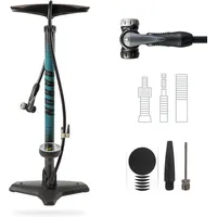 Aaron Sport One in Blau Fahrrad-Stand-Pumpe für alle Ventile