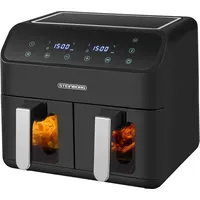 Steinborg Dual Heißluftfritteuse 4+4L schwarz