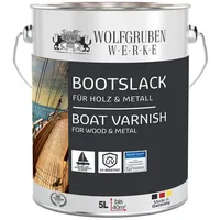 WO-WE Bootslack Parkettlack Schiffslack Holzlack Seidenglänzend Silbergrau für Holz