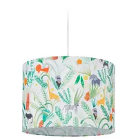 Relaxdays Dschungel Hängelampe Kinderzimmer Weiß,Gelb,Grün