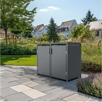 Plats® Mülltonnenbox 132 x 80 x 116 cm grau