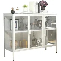 VCM Glasvitrine stehend Vitrine Glas mit ESG-Sicherheitsglas Maße ca.