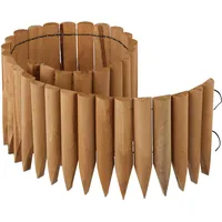 Relaxdays Rasenkante Holz, Beetbegrenzung, HBT: 20x120x2 cm, Flexibler Steckzaun,