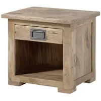 Massivmoebel24 Nachttisch Mango 50x40x45 whitewash lackiert RAILWAY #387