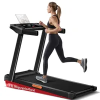 Lontek Laufband für Zuhause mit Steigung 9%, Laufbänder 12KM/H,