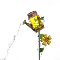 MARELIDA LED Solar Gießkanne Lichterkette Glas H: 80cm 1