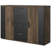 Lomadox Schlafzimmer Kommode SOLMS-83 in Flagstaf Eiche dunkel Nb.