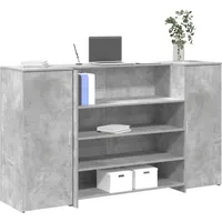 VidaXL Empfangstheke Betongrau 180x50x103,5 cm Holzwerkstoff