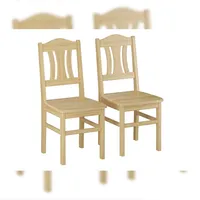 Erst-Holz Küchenstuhl robust Massivholzstuhl Kiefer Esszimmerstuhl Doppelpack oder Einzelstuhl