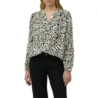 S.Oliver Tunikabluse mit All-over-Print Weiß 36