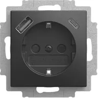 Busch-Jaeger 20EUCB2USBAC-915 SCHUKO® USB-Steckdosen-Einsatz Safety+ mit USB A/C Busch-balance®