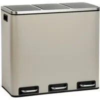 Svita TM3X18 Mülleimer Papierkorb 54L Abfalleimer Mülltrennung Taupe