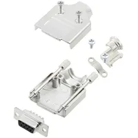 TRU Components TCMHDM09DMSK 7709700 D-SUB Buchsenleisten-Set 180° Polzahl: 9