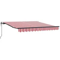 VidaXL Einziehbare Markise Rot und Weiß 300 x 250