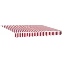 VidaXL Einziehbare Markise Rot und Weiß 300 x 250