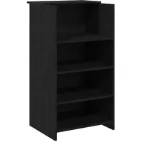 VidaXL Empfangstheke Schwarz 55x50x103,5 cm Holzwerkstoff