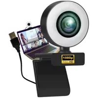 TronicXL Webcam mit Ringlicht Full HD Lampe USB PC