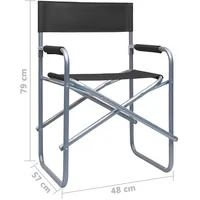 VidaXL Regiestühle 2 Stk. Stahl Schwarz