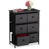 Relaxdays Schubladenkommode 6 Schubladen 120 x 80 x 40